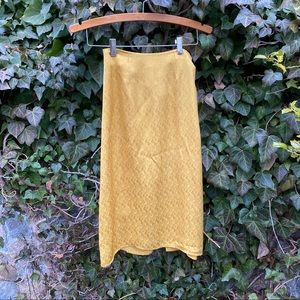 Reformation mustard yellow skirt
